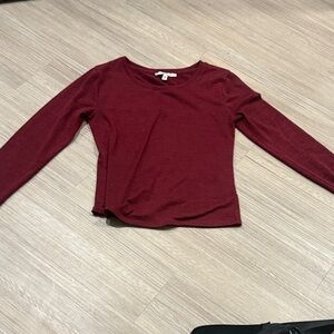 Burgundy Long Sleeve Top Express Size M